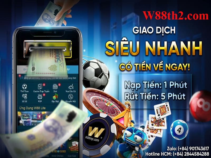 cách tính ăn thua kèo bóng đá Nạp, rút tiền tại W88
