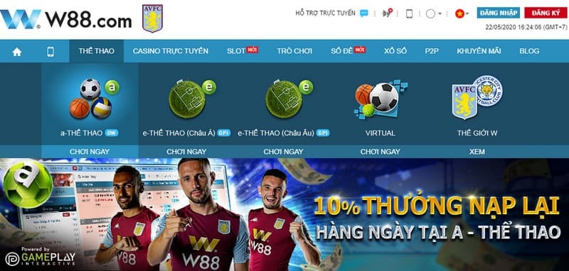 W88 hỗ trợ bảo mật