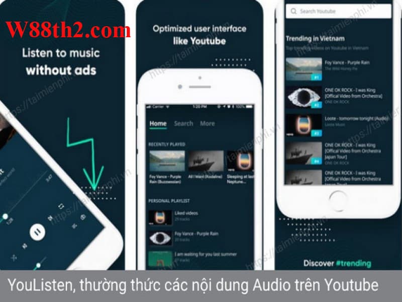app nghe nhạc youtube khi tắt màn hình YouListen - app nghe nhạc tiện dụng nhất