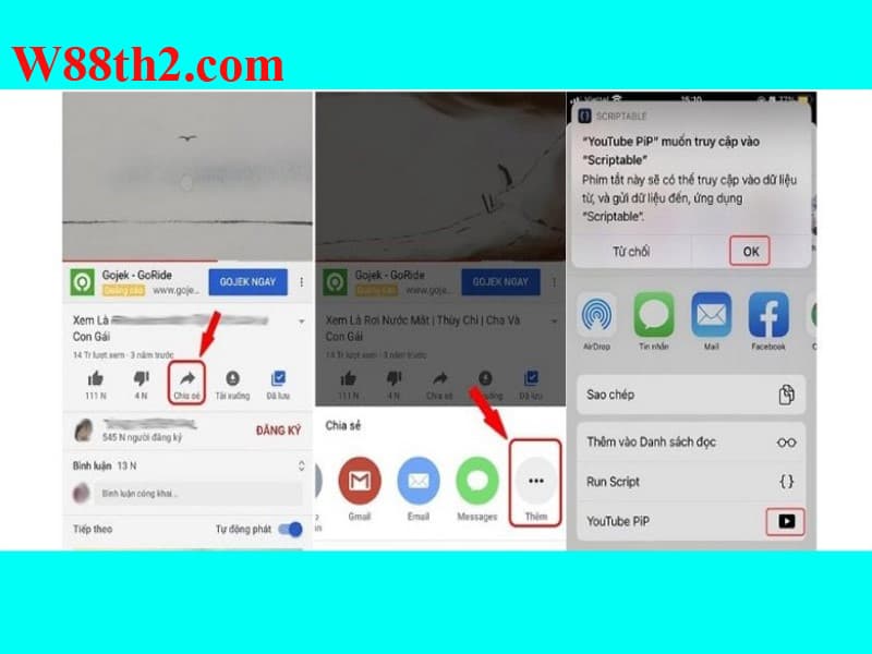 app nghe nhạc youtube khi tắt màn hình Minh họa cách dùng app Youtube PiP