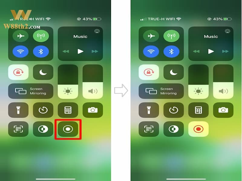 วิธีเปิดบันทึกหน้าจอ iphone ขั้นตอนที่่ 3